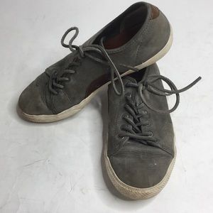 Frye Low Mid Gray Leather Sneakers